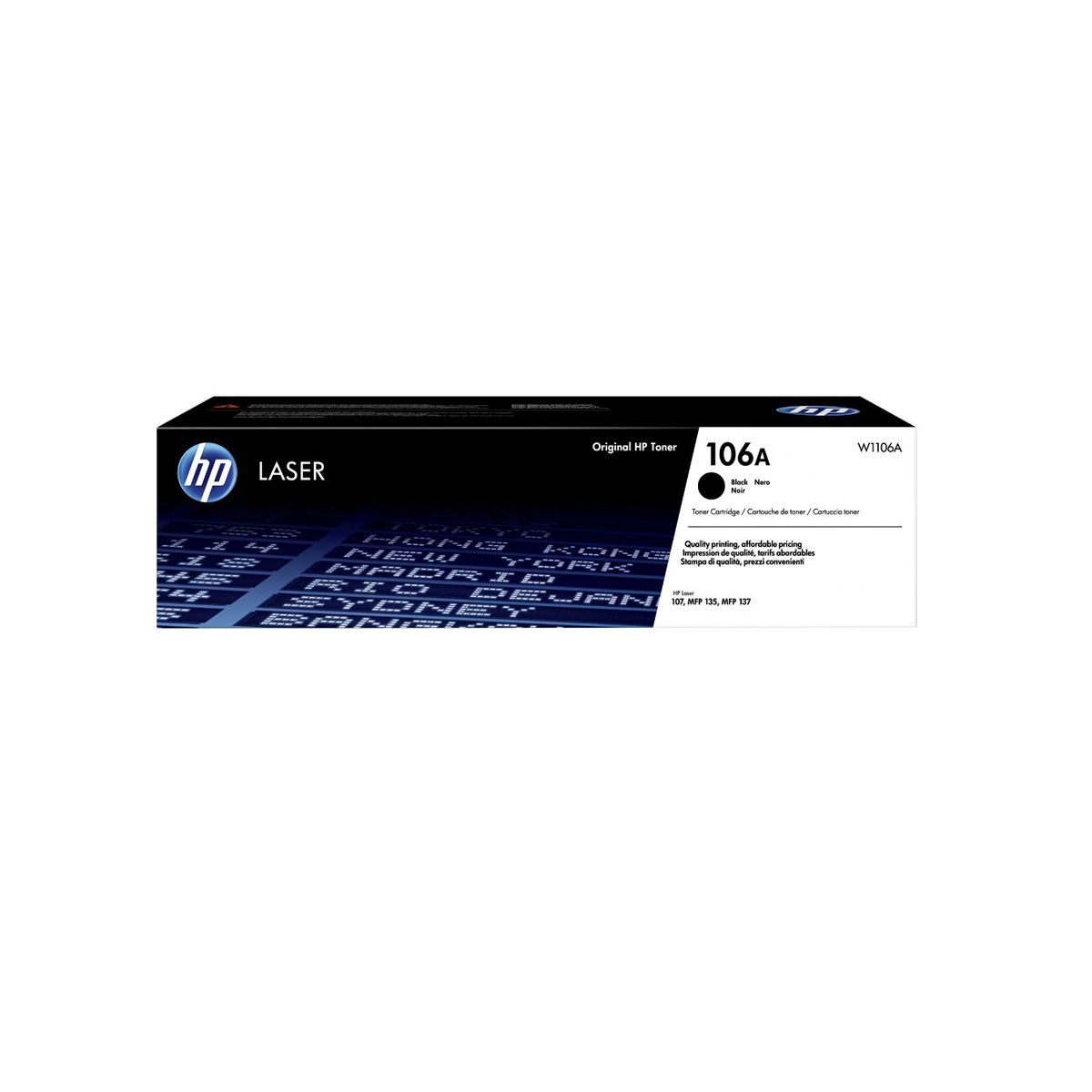HP 106A Black Original Laser Toner Cartridge (1k) (W1106A) (HPW1106A)