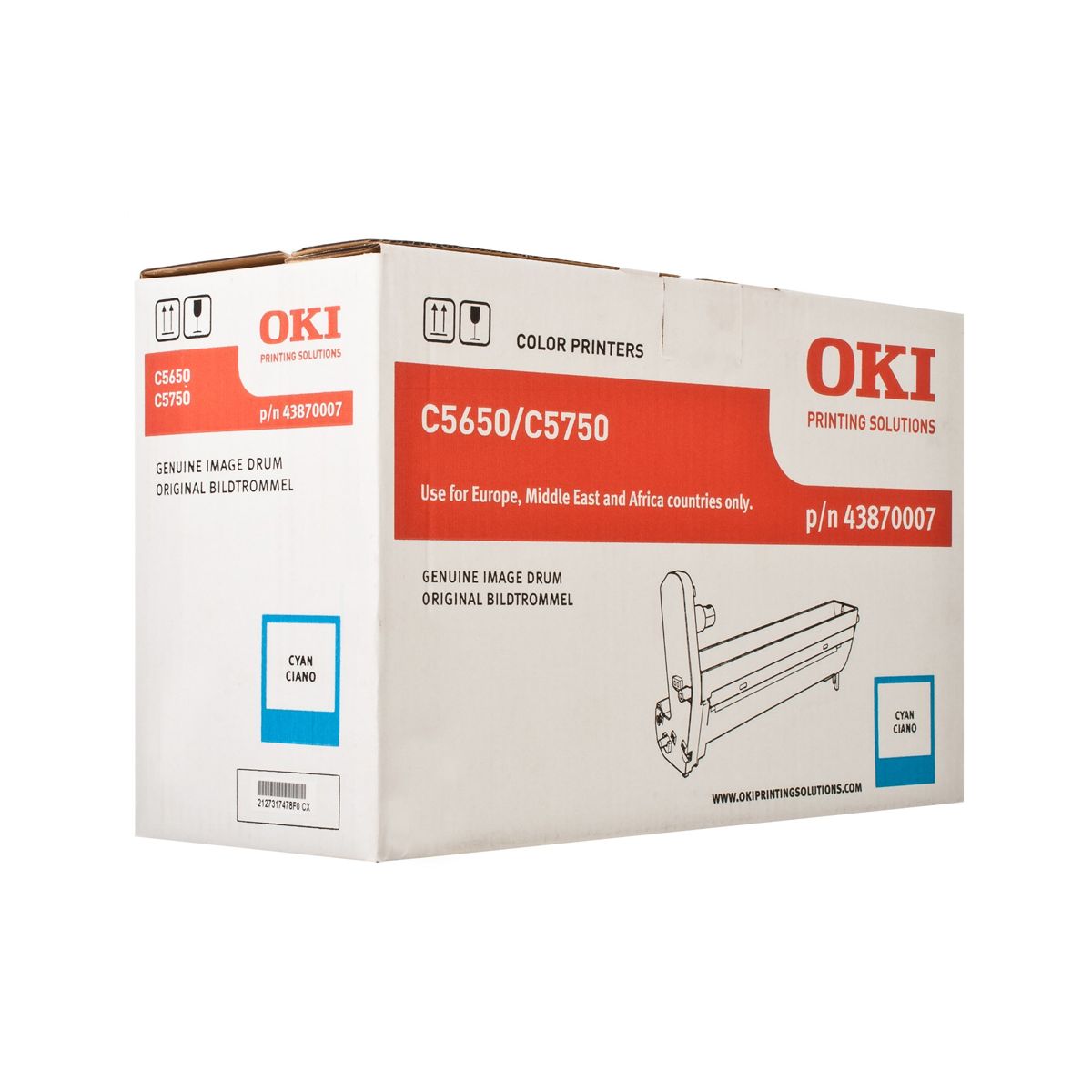OKI C5650/5750 DRUM CYAN (43870007) (OKI-5650-CEP)