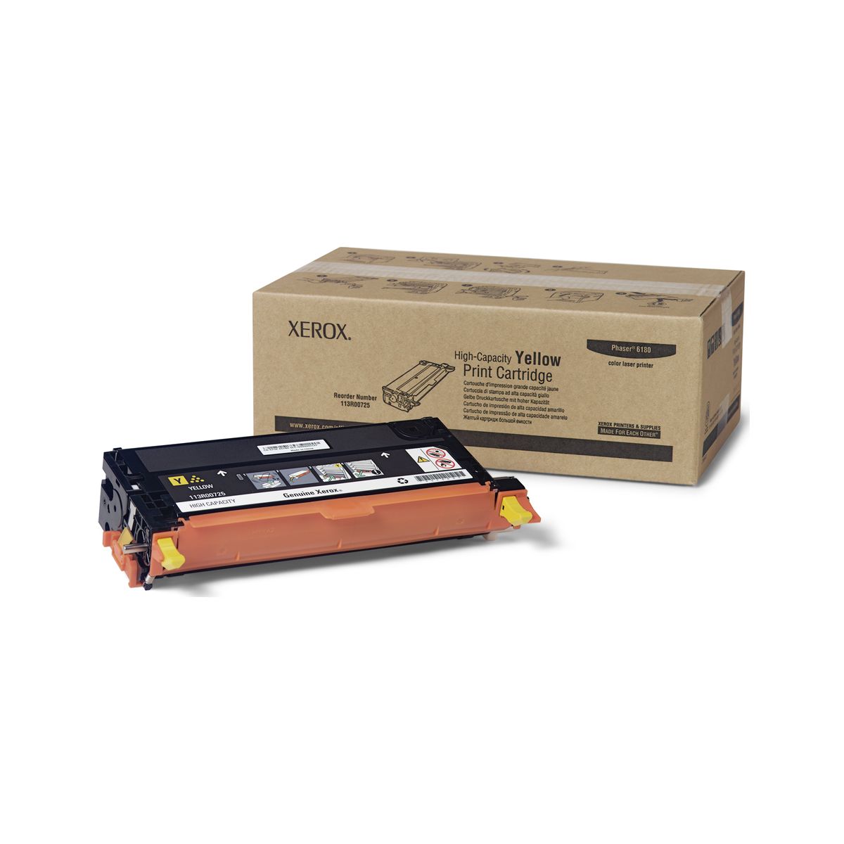 XEROX PHASER 6180 HC YEL. TONER (6k) (113R00725) (XER113R00725)