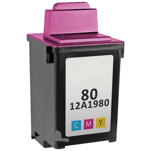 LEXMARK Inkjet Cartridge 12A1980 / 12A1980E / #80 Color (CMY) pages: 270 pp. Remanufactured