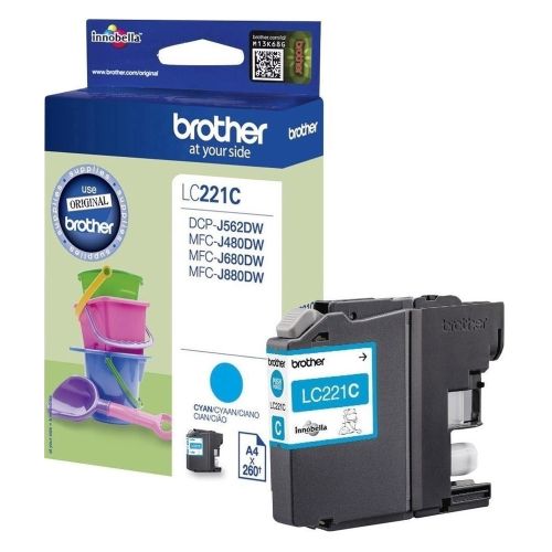 Brother Μελάνι Inkjet LC-221 Cyan (LC-221C) (BRO-LC-221C)