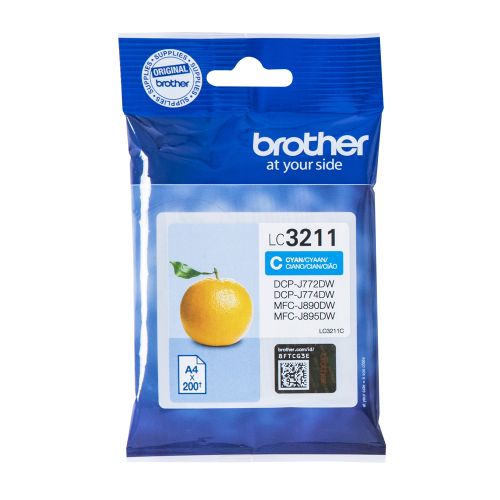 Brother Μελάνι Inkjet LC-3211C Cyan 200 pages (LC-3211C) (BRO-LC-3211C)