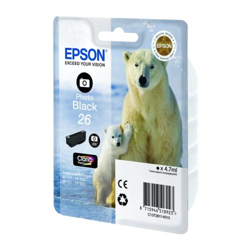 Epson Μελάνι Inkjet No.26 XL Photo Black (C13T26314012) (EPST263140)