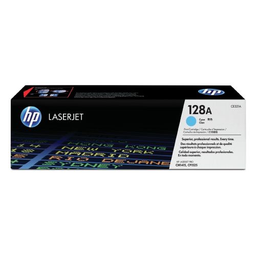 HP 128A LaserJet CP1525/CM1415  Cyan Toner (CE321A) (HPCE321A)