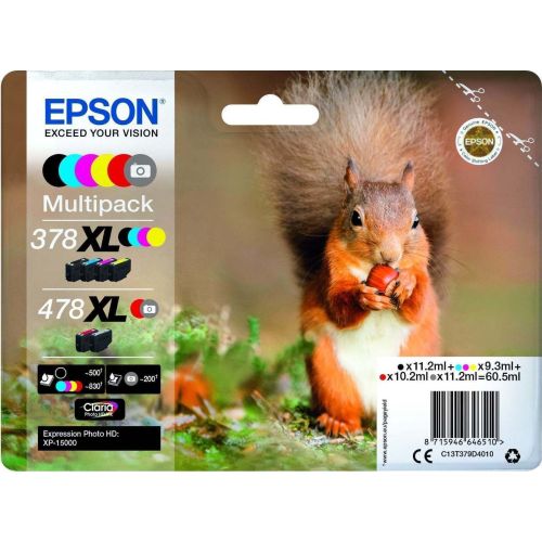 Epson Μελάνι Inkjet 378XL+478XL Multipack (C13T379D4010) (EPST379D40)