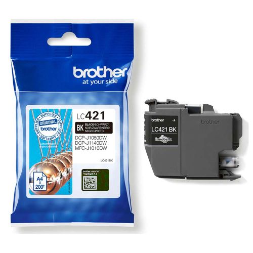 Brother Ink Tank Cartridge LC-421BK Black pages 200Pgs (BRO-LC-421BK)