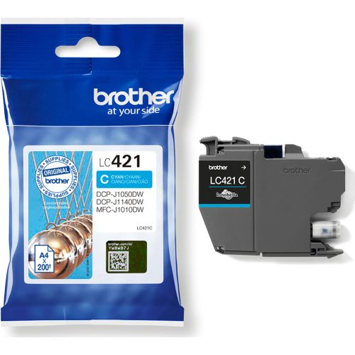 Brother Ink Tank Cartridge LC-421C Cyan pages 200Pgs (BRO-LC-421C)