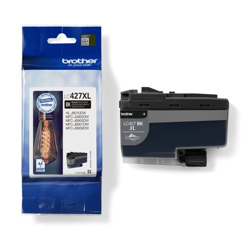Brother Ink Tank Cartridge LC-427XLBK Black pages 6000Pgs (BRO-LC-427XLBK)