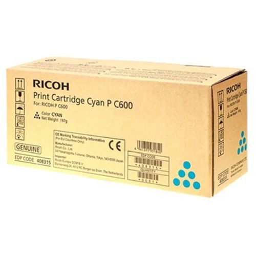 RICOH C600C Toner Cyan Pages 7700 (408315) (RICC600C)