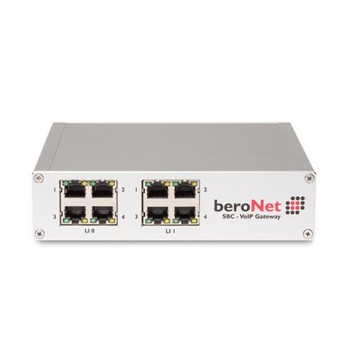 BeroNet BNSBC-M 16Ch. Modular VoIP Session Border Controller (SBC), 2 Slots for Modules, Dual NIC, 2 Sessions Free, Max 8 Concurrent Sessions