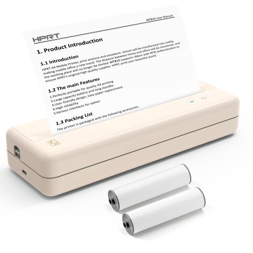HPRT MT-810 MOBILE DIRECT THERMAL PRINTER FOR A4 PAPER ROLL BEIGE