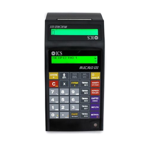 RESTAURANT Φορητή Ταμειακή μηχανή ICS MICRO III μαύρη