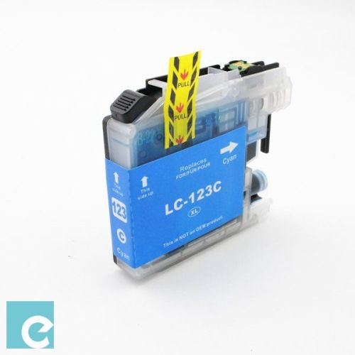 Συμβατό BROTHER Ink Tank Cartridge LC123XLC / LC-123C / LC-123 Cyan 600 σελίδες